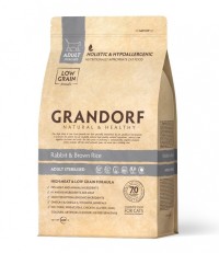 Grandorf Adult Sterilised сухой корм для стерилизованных кошек с кроликом и индейкой 2 кг.  